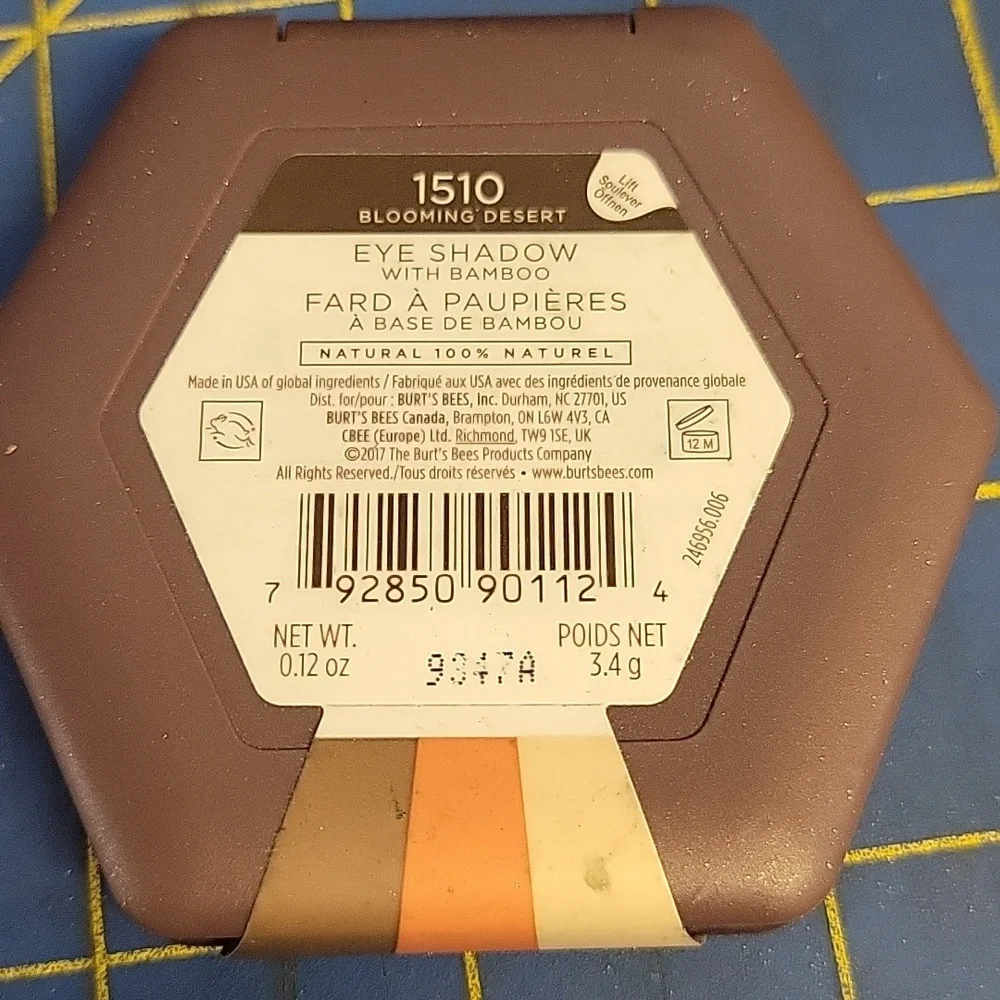 Burt's Bees 1510 Blooming Desert Eyeshadow Palette 3.4g New Sealed